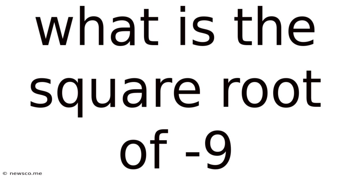 What Is The Square Root Of -9
