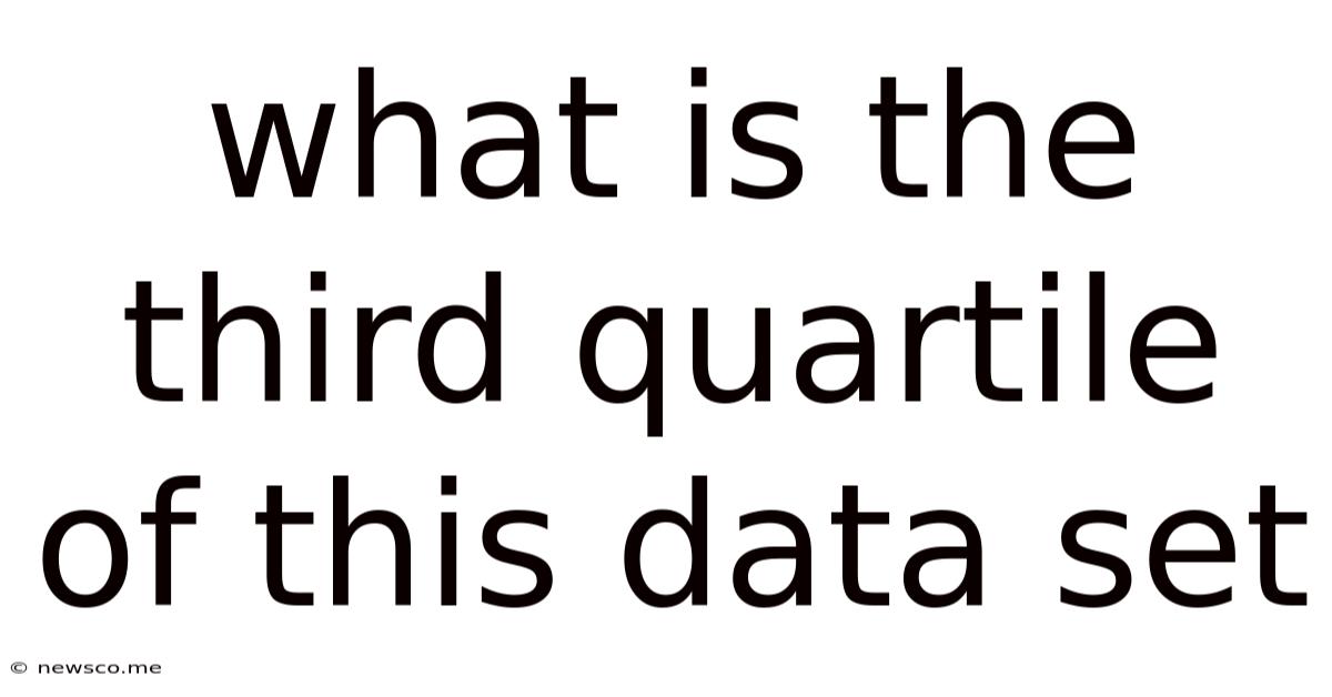 What Is The Third Quartile Of This Data Set
