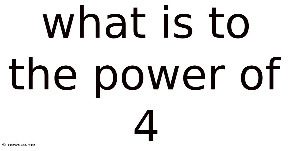 What Is To The Power Of 4