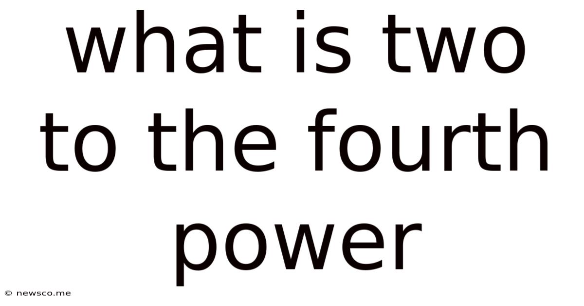 What Is Two To The Fourth Power