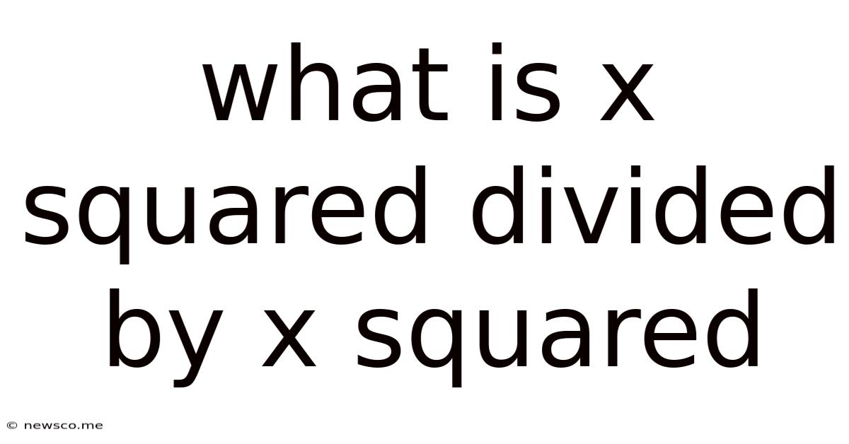 What Is X Squared Divided By X Squared