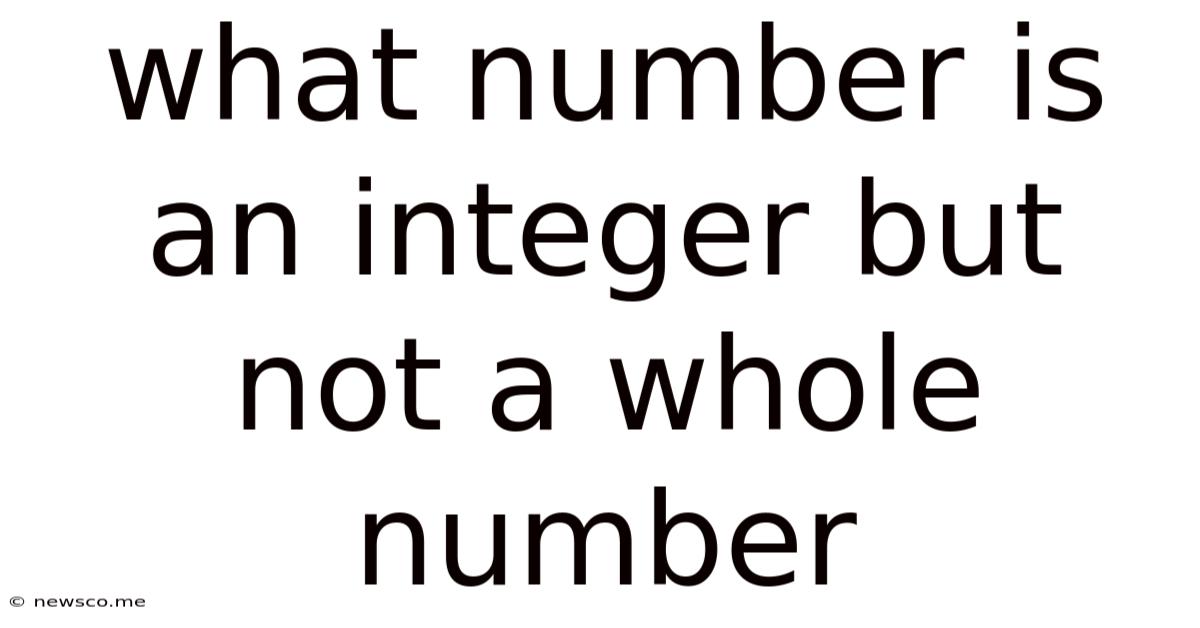 What Number Is An Integer But Not A Whole Number