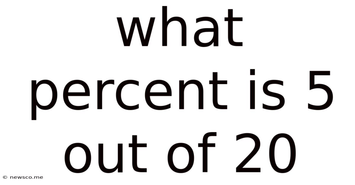 What Percent Is 5 Out Of 20