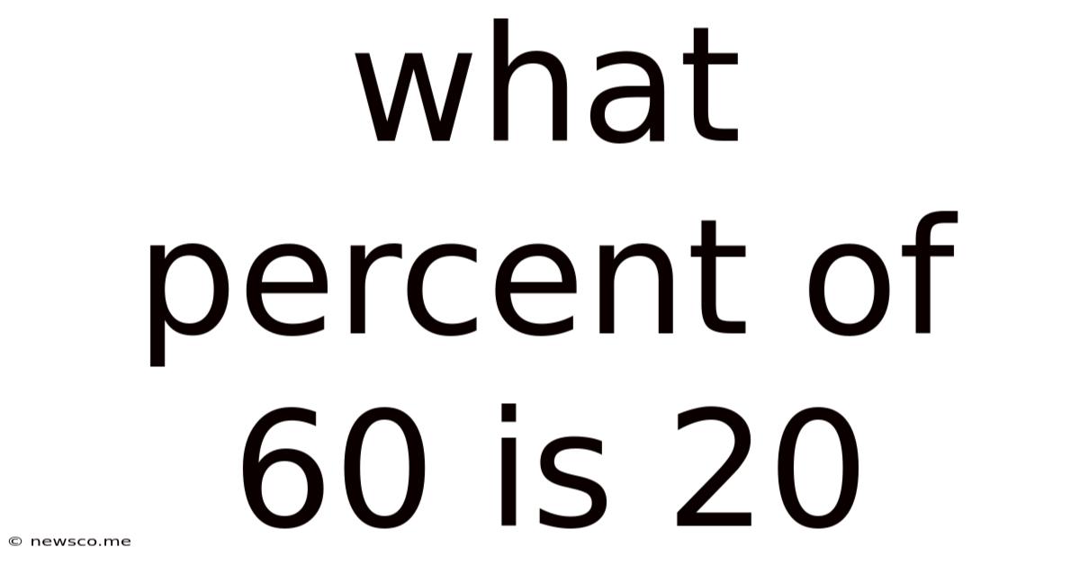 What Percent Of 60 Is 20