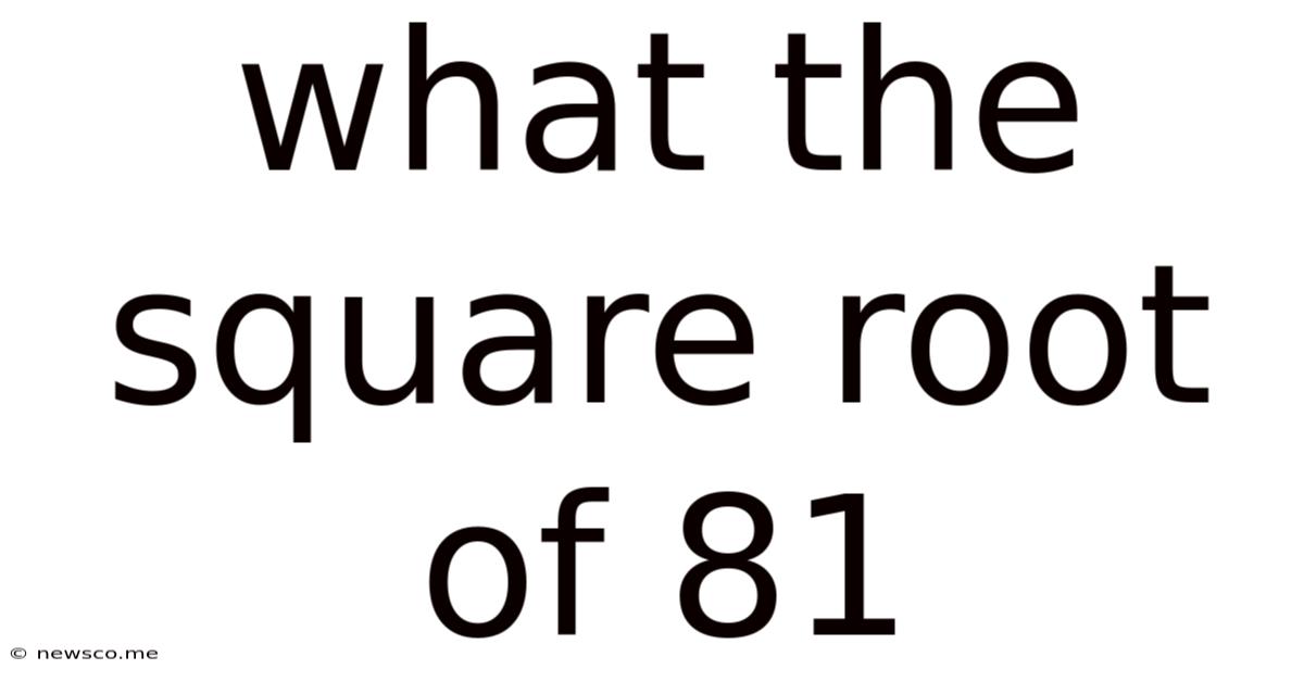 What The Square Root Of 81