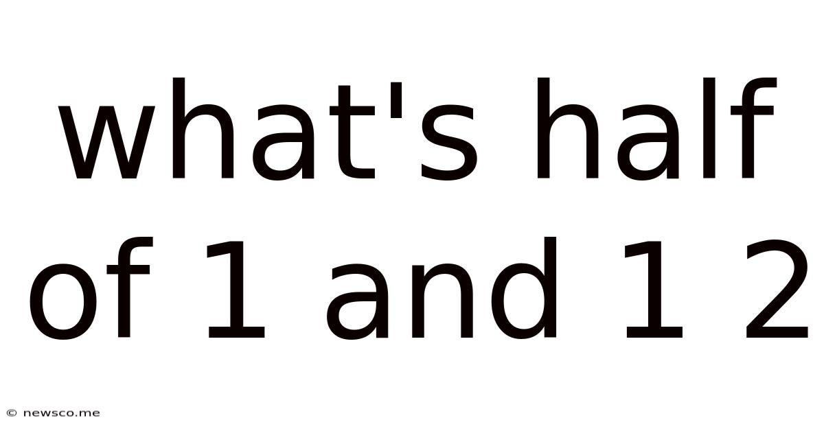 What's Half Of 1 And 1 2