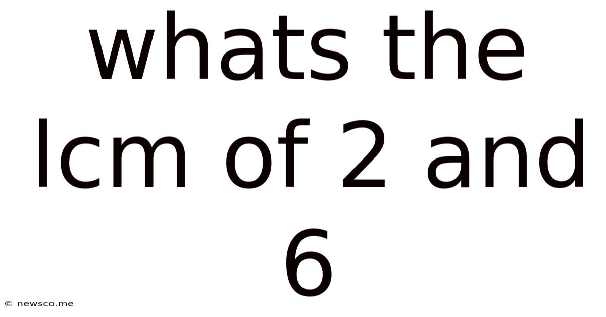 Whats The Lcm Of 2 And 6