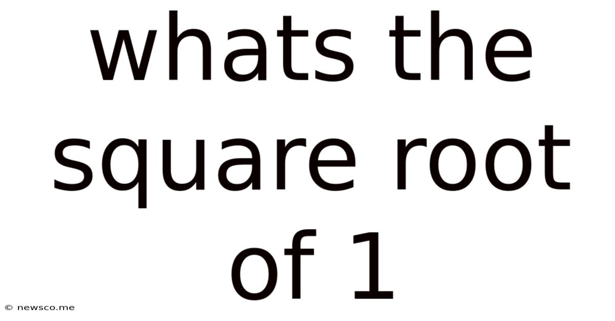Whats The Square Root Of 1