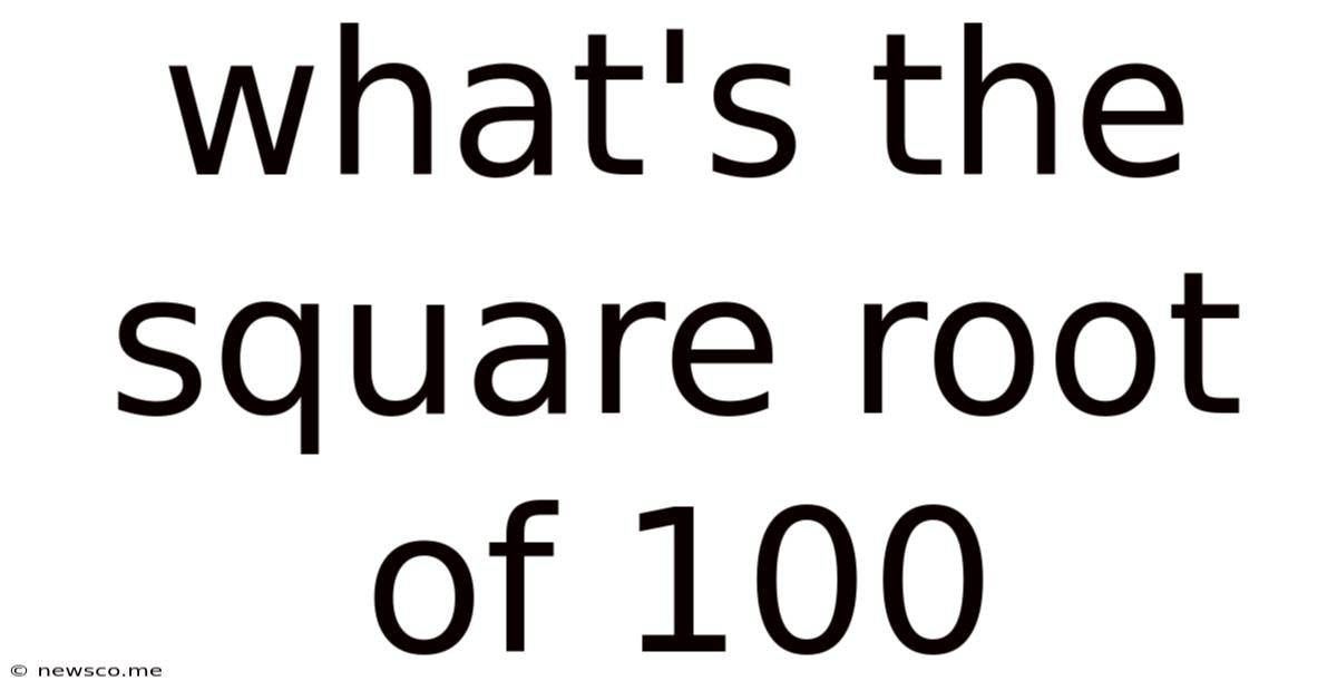 What's The Square Root Of 100