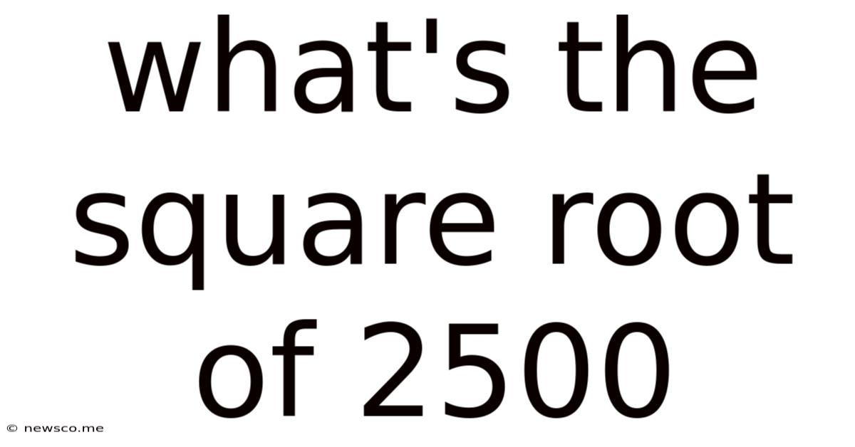 What's The Square Root Of 2500
