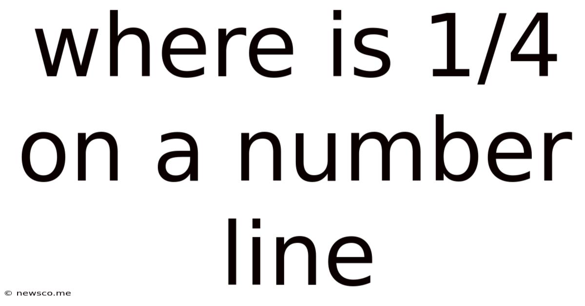 Where Is 1/4 On A Number Line