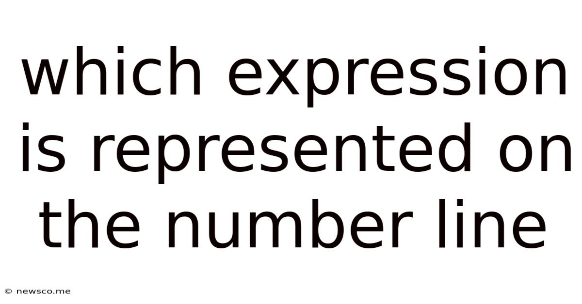 Which Expression Is Represented On The Number Line