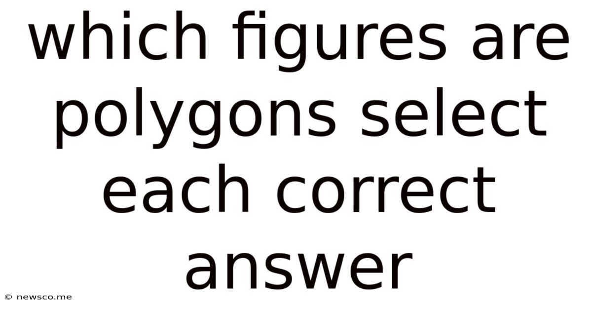 Which Figures Are Polygons Select Each Correct Answer