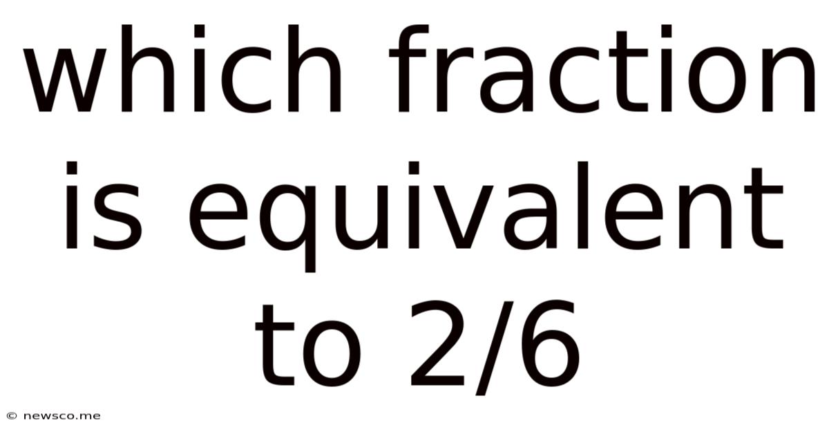 Which Fraction Is Equivalent To 2/6