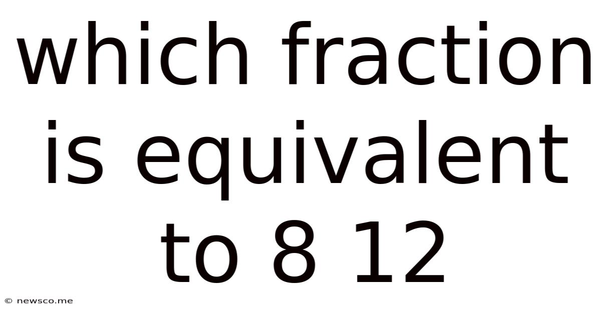 Which Fraction Is Equivalent To 8 12