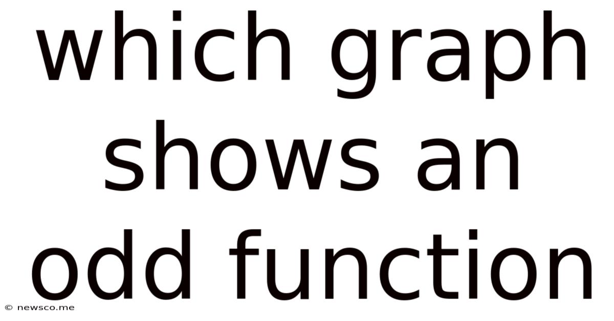 Which Graph Shows An Odd Function