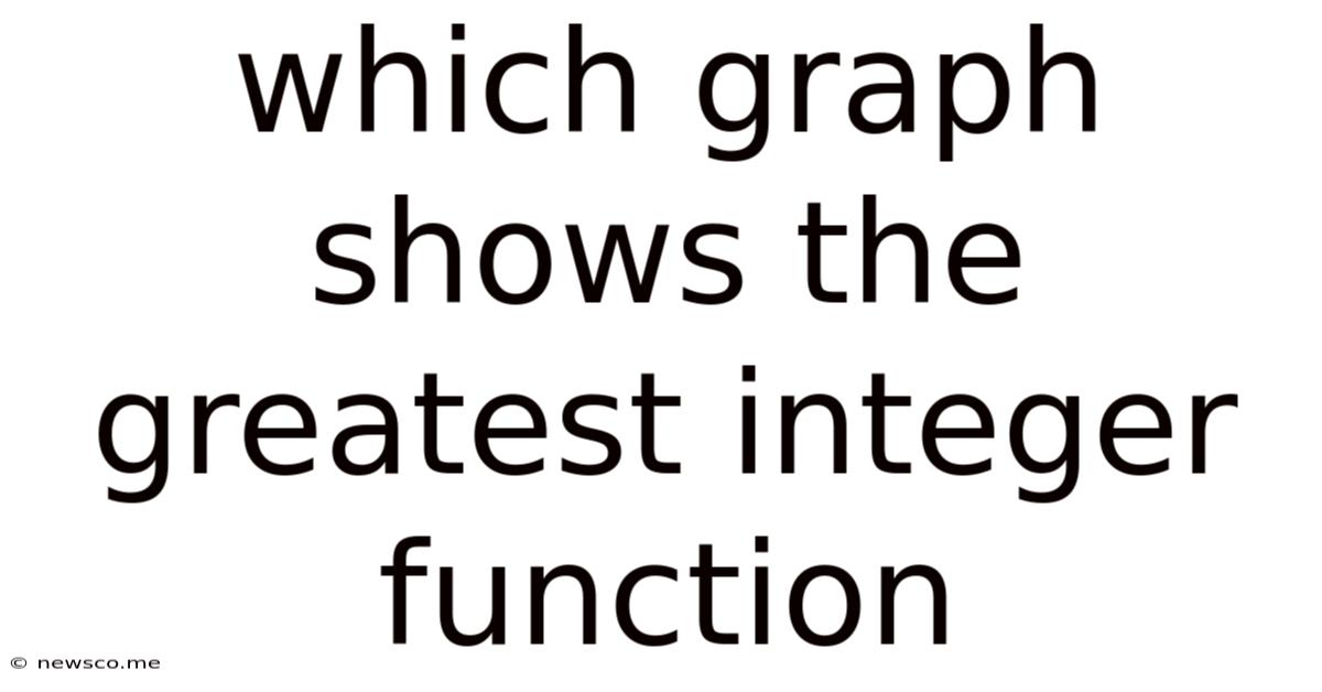Which Graph Shows The Greatest Integer Function