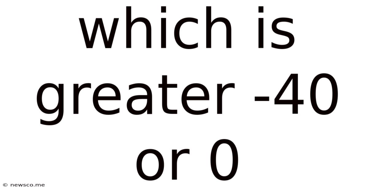 Which Is Greater -40 Or 0