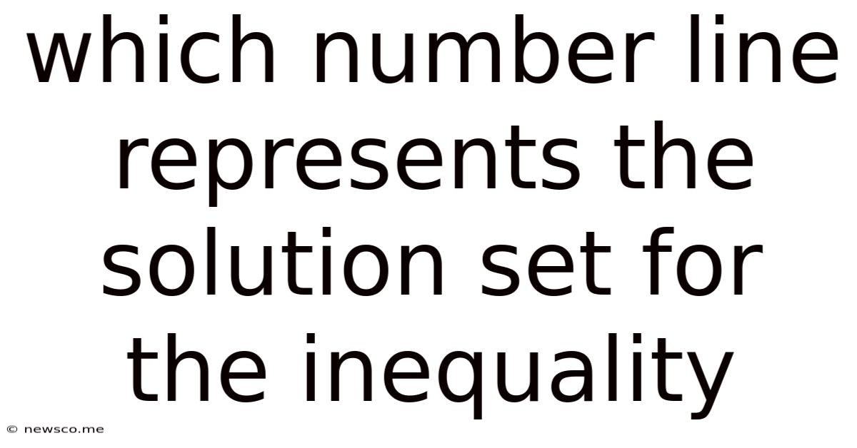 Which Number Line Represents The Solution Set For The Inequality