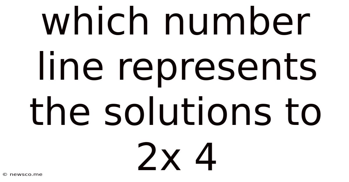 Which Number Line Represents The Solutions To 2x 4