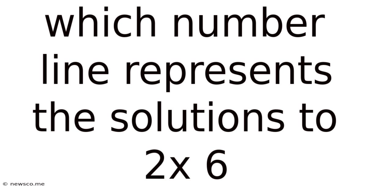 Which Number Line Represents The Solutions To 2x 6