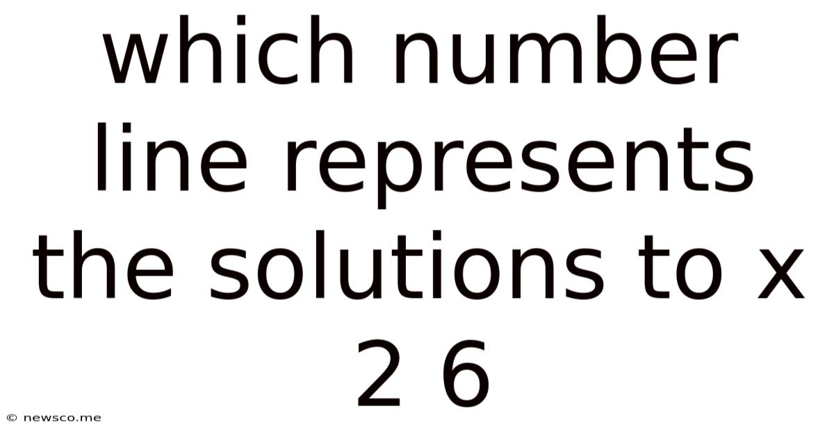 Which Number Line Represents The Solutions To X 2 6