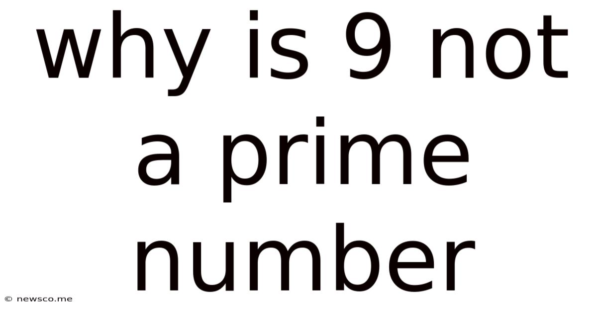 Why Is 9 Not A Prime Number