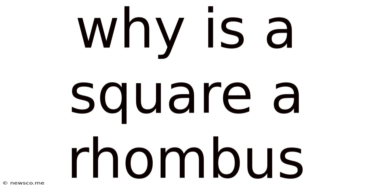 Why Is A Square A Rhombus