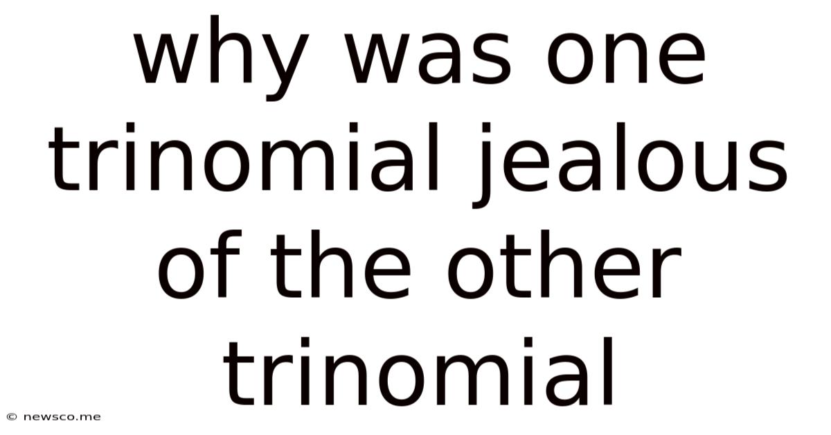 Why Was One Trinomial Jealous Of The Other Trinomial
