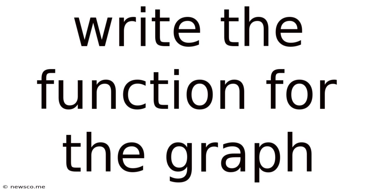 Write The Function For The Graph